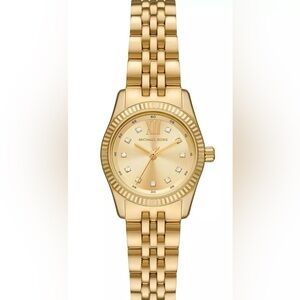 Michael Kors Women's Gold-Tone with diamond Crystal Accent Watch